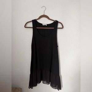 UMGEE Sleeveless Ruffle Hi-Lo Hem Top